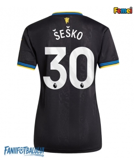 Manchester United Benjamin Sesko #30 Tricou Fotbal Replică 2025-26 Femei Treilea